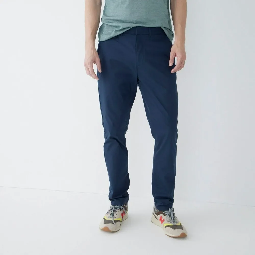 J.CREW Mens 1040 Athletic Tapered-fit tech Pant in Navy Size 34/36